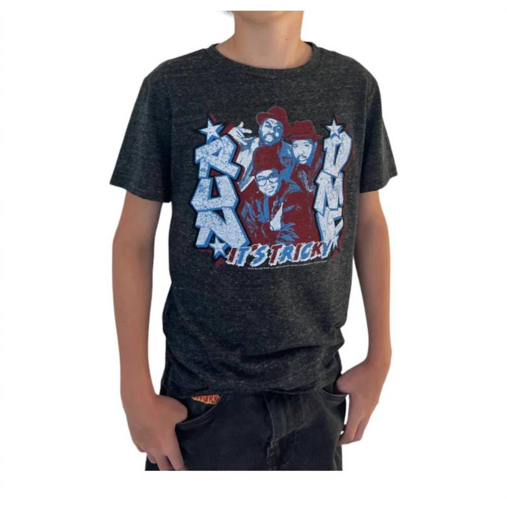NEW ROWDY SPROUT run dmc tee in dark gray